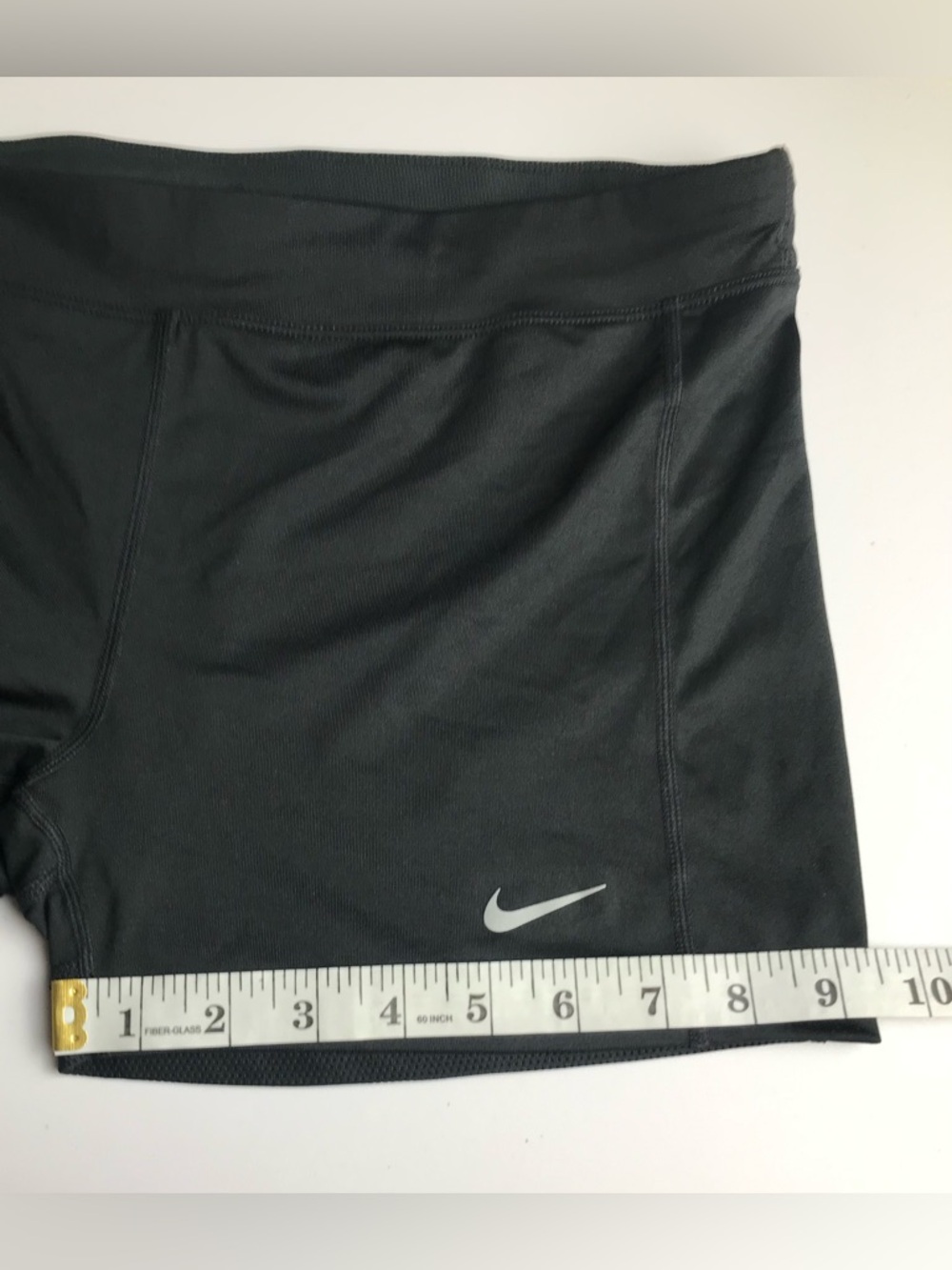Nike Dri Fit Black Fitted Active Shorts Size L Zip Pocket - Picture 13 of 14